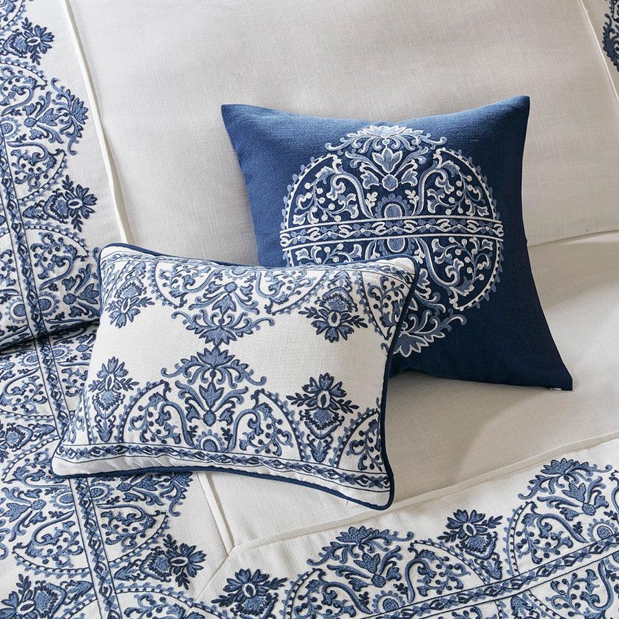 Shop Indigo Coastal Sky Faux Linen Oversized Comforter Set Off