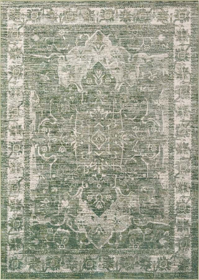 Unique Loom Indoor Rugs - Isabella Traditional 10x14 Rectangular Rug Green