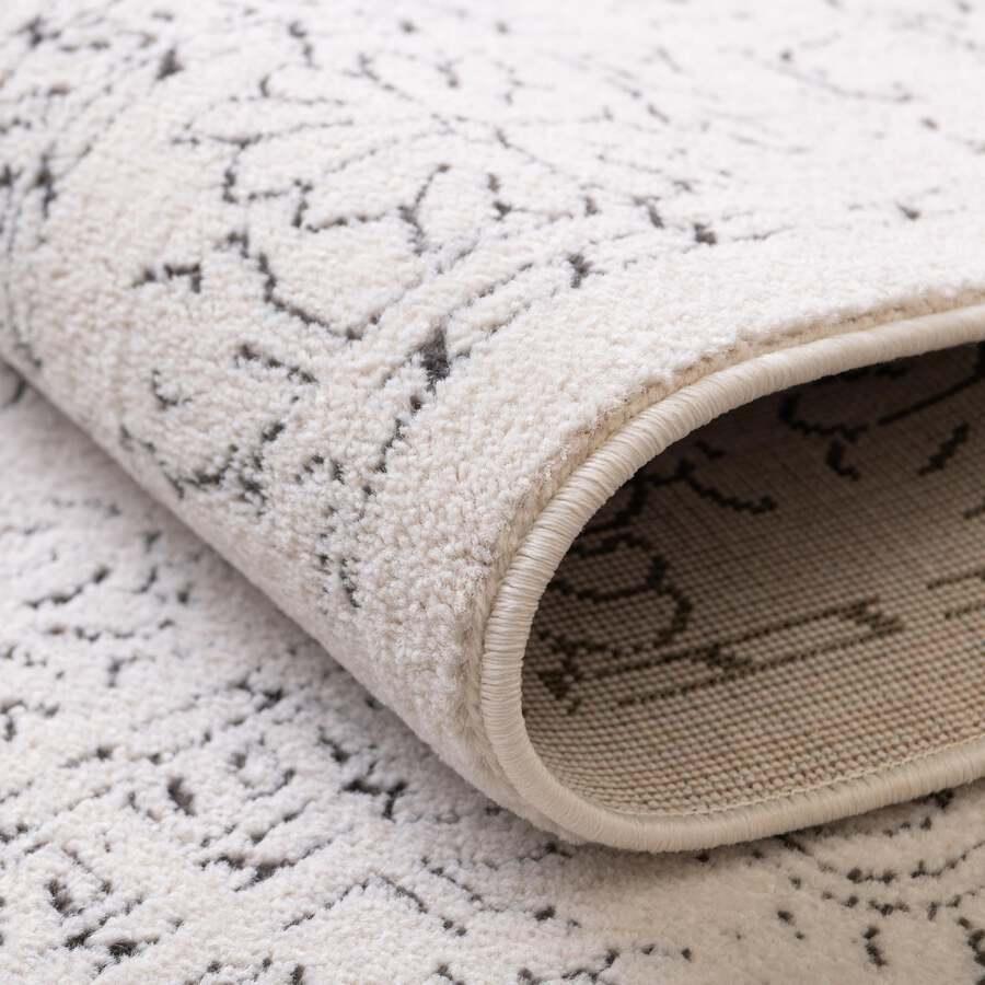 Unique Loom Indoor Rugs - Isabella Traditional 10x14 Rectangular Rug Ivory/Black