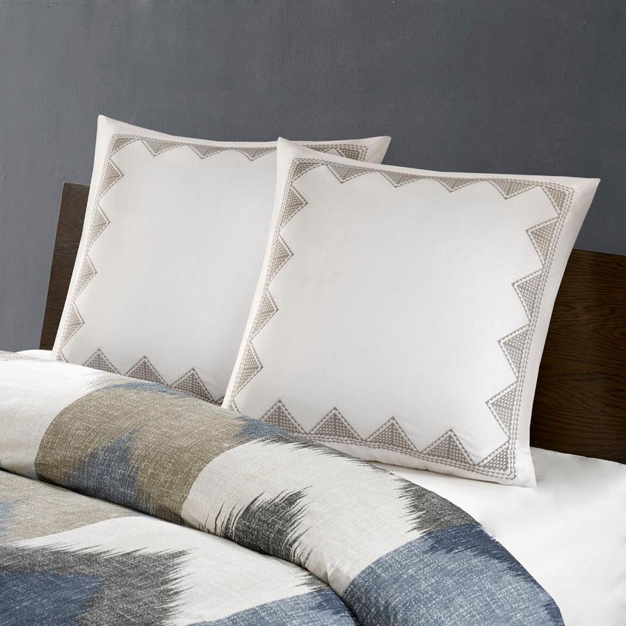 Olliix.com Pillowcases & Shams - Isla Cotton Embroidered Euro Sham White