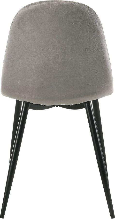 Elements Dining Chairs - Isla Velvet Side Chair in Light Grey