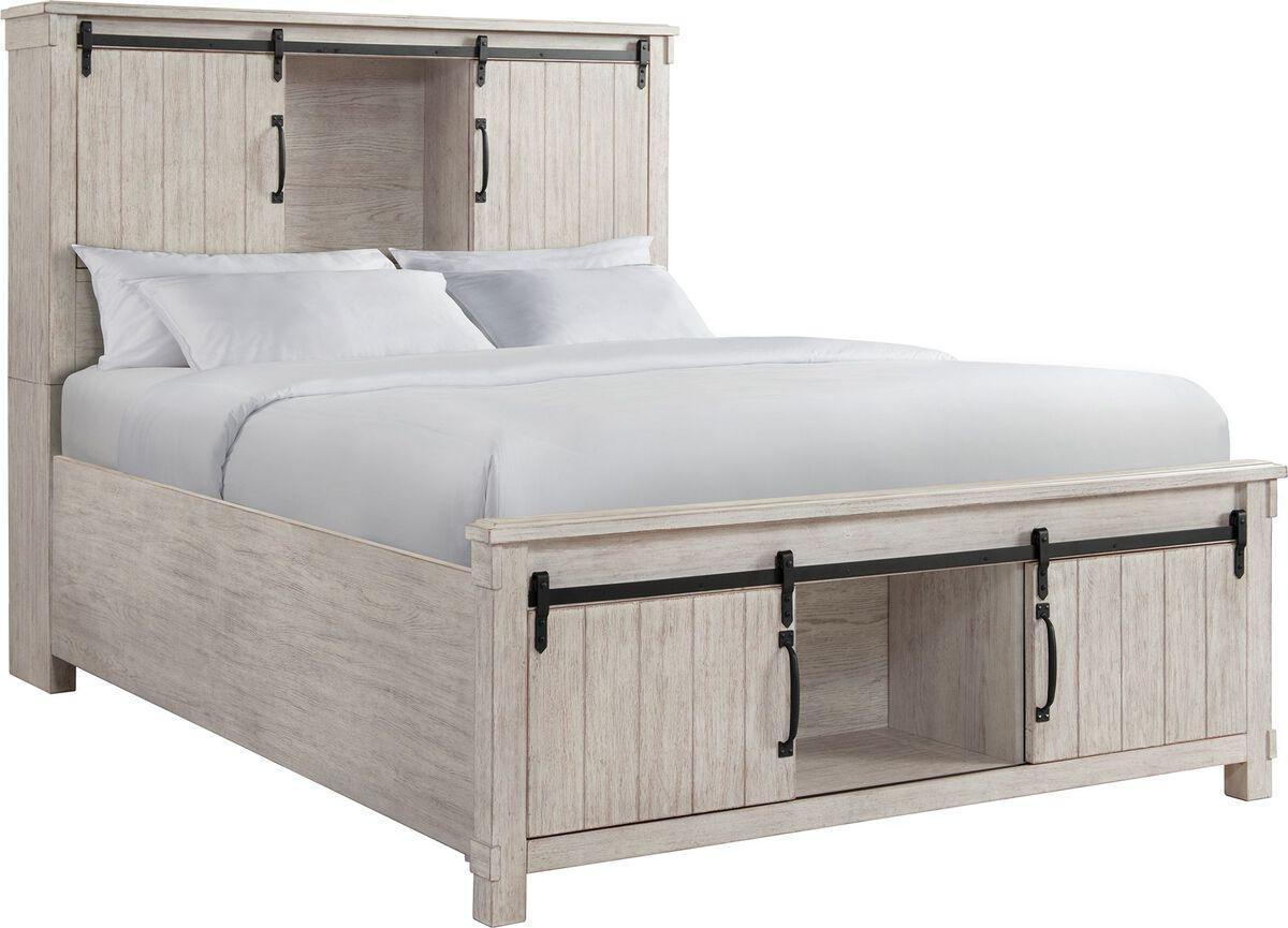 Elements Bedroom Sets - Jack Queen Platform Storage 6PC Bedroom Set White