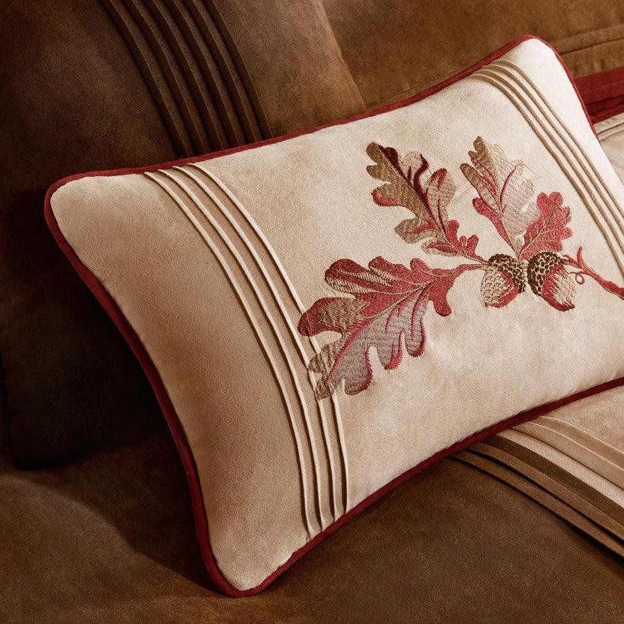 Olliix.com Comforters & Blankets - Jackson Transitional Blocks 7 Piece Comforter Set Red Queen