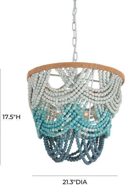 Tov Furniture Ceiling Lights - Jade Beaded Chandelier