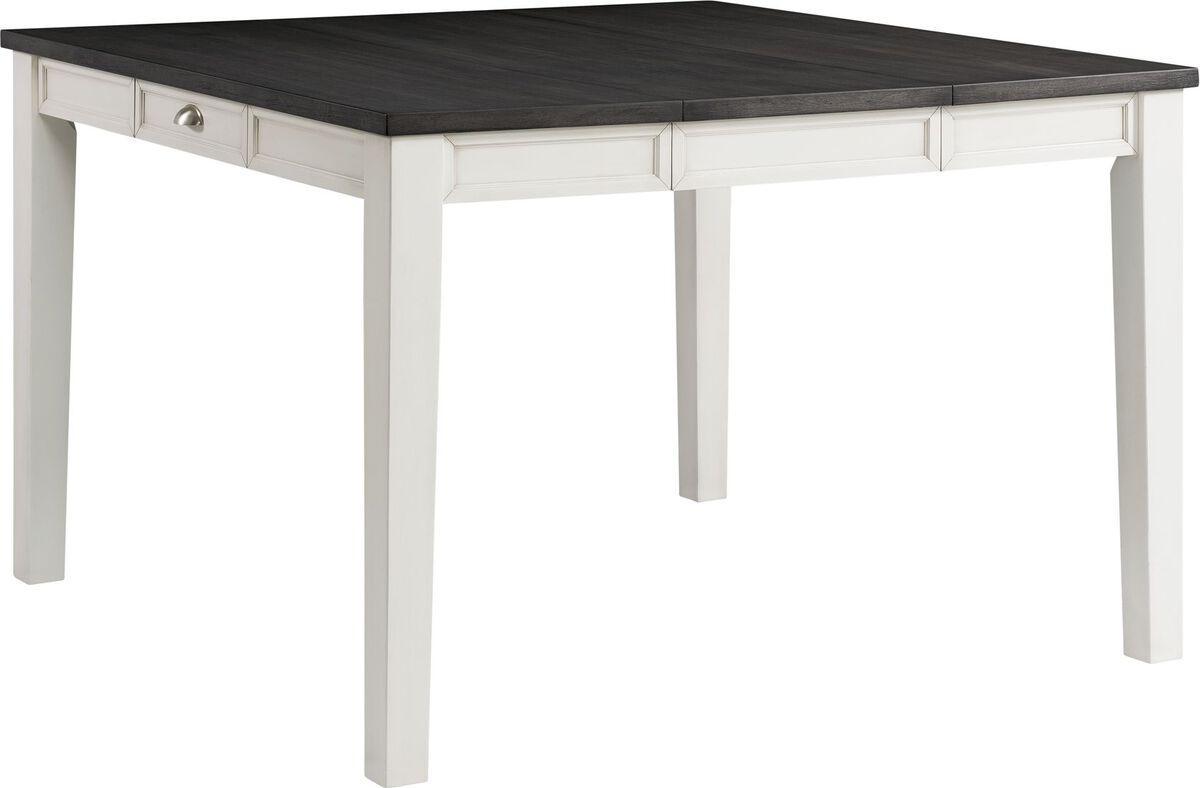 Elements Dining Sets - Jamison 6PC Counter Height Dining Set-Table, Four Chairs & Storage Bench Gray & White