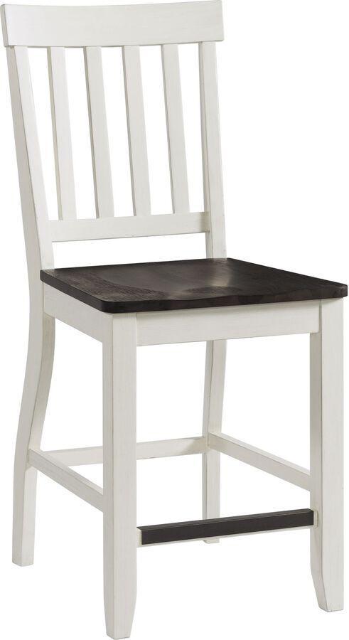 Elements Dining Sets - Jamison 6PC Counter Height Dining Set-Table, Four Chairs & Storage Bench Gray & White