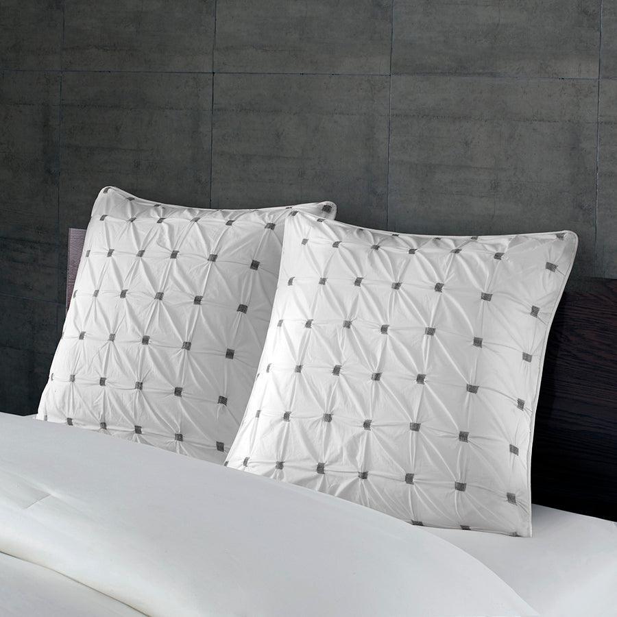 Olliix.com Pillowcases & Shams - Jane Embroidered Euro Sham White