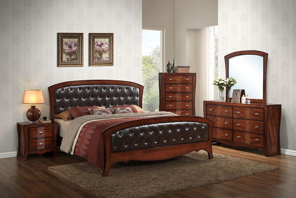 Elements Bedroom Sets - Jansen Dresser & Mirror Set Medium Espresso