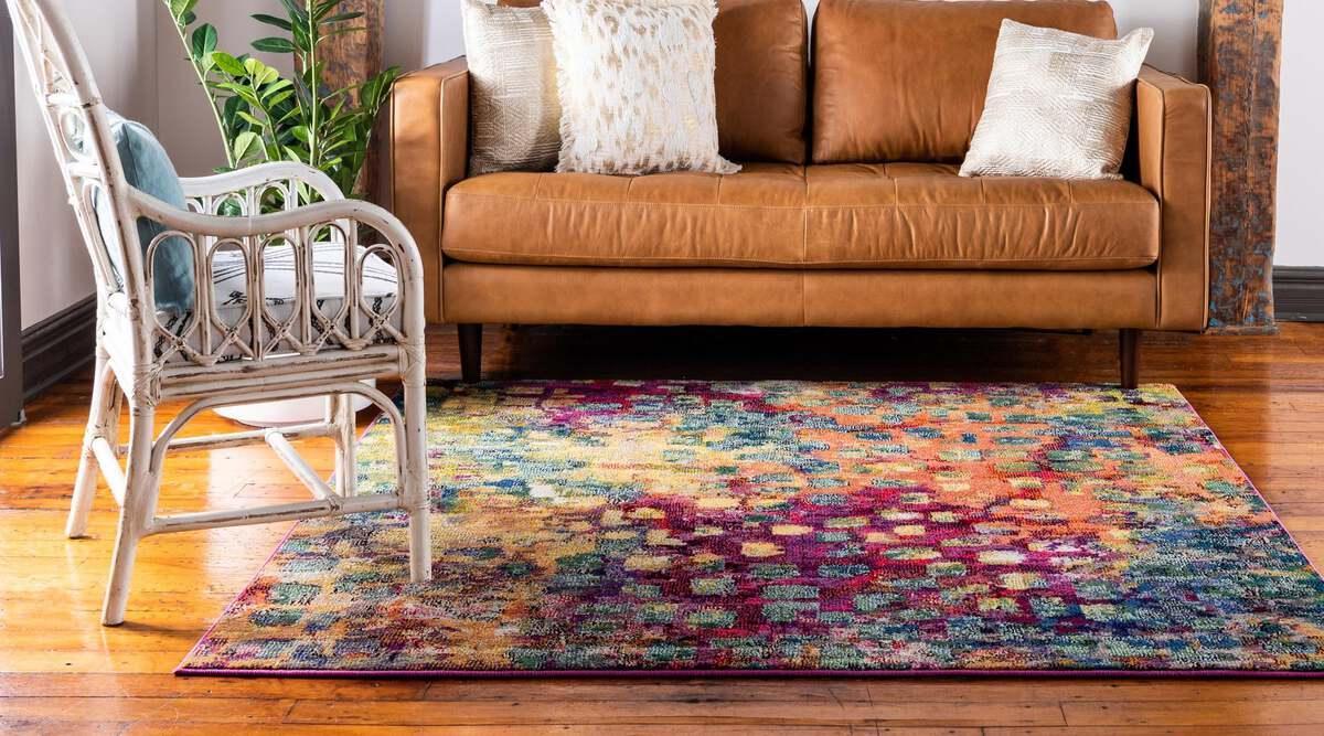 Unique Loom Indoor Rugs - Jardin Contemporary 12 Ft Square Square Rug Multi