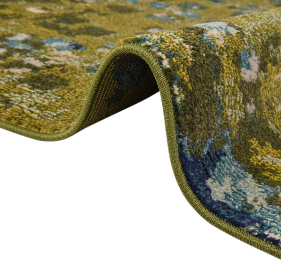 Unique Loom Indoor Rugs - Jardin Contemporary Palace Rectangular Rug Green