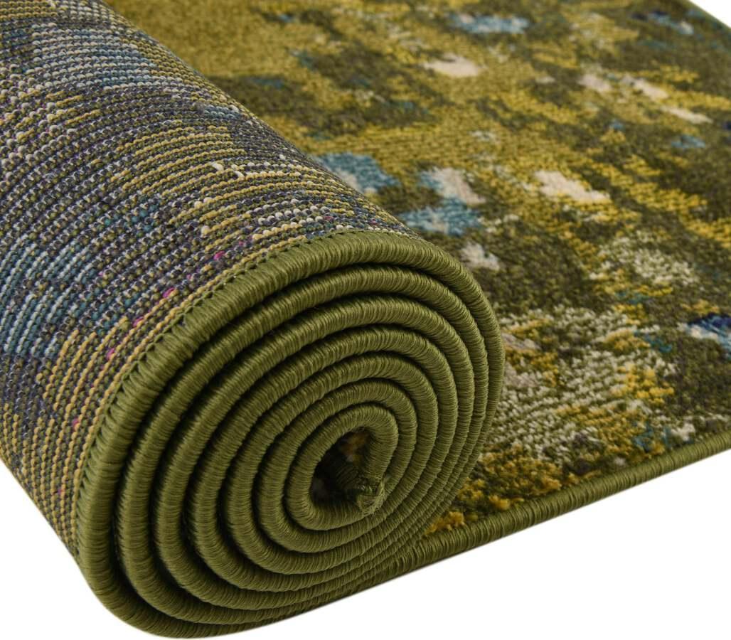 Unique Loom Indoor Rugs - Jardin Contemporary Palace Rectangular Rug Green