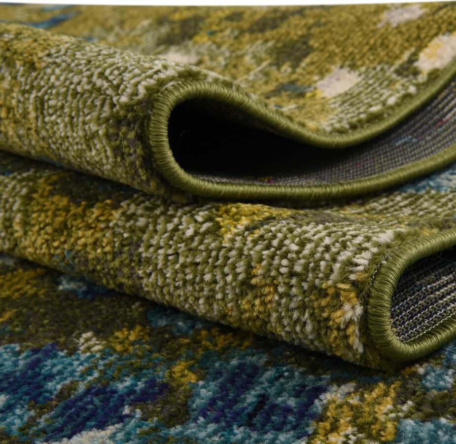 Unique Loom Indoor Rugs - Jardin Contemporary Palace Rectangular Rug Green