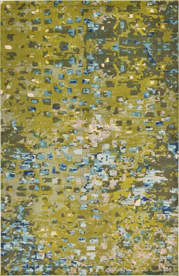 Unique Loom Indoor Rugs - Jardin Contemporary Palace Rectangular Rug Green