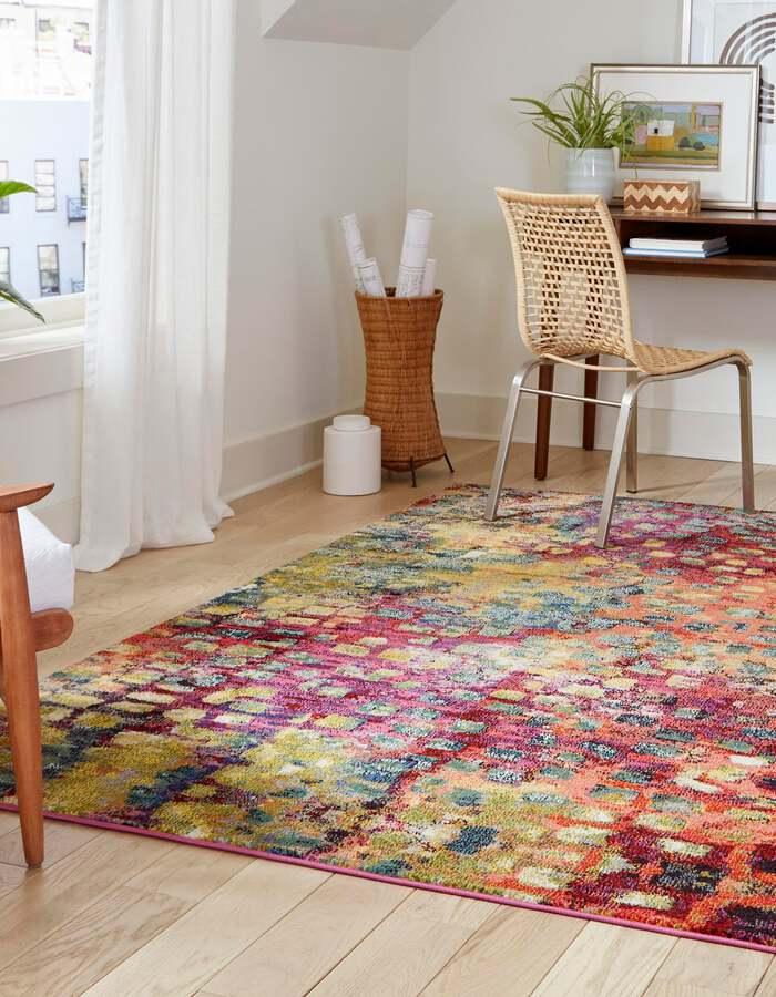 Unique Loom Indoor Rugs - Jardin Contemporary Palace Rectangular Rug Multi
