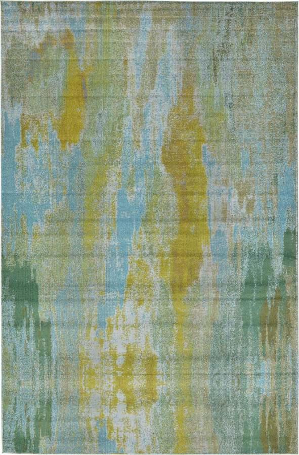Unique Loom Indoor Rugs - Jardin Modern Palace Rectangular Rug Turquoise