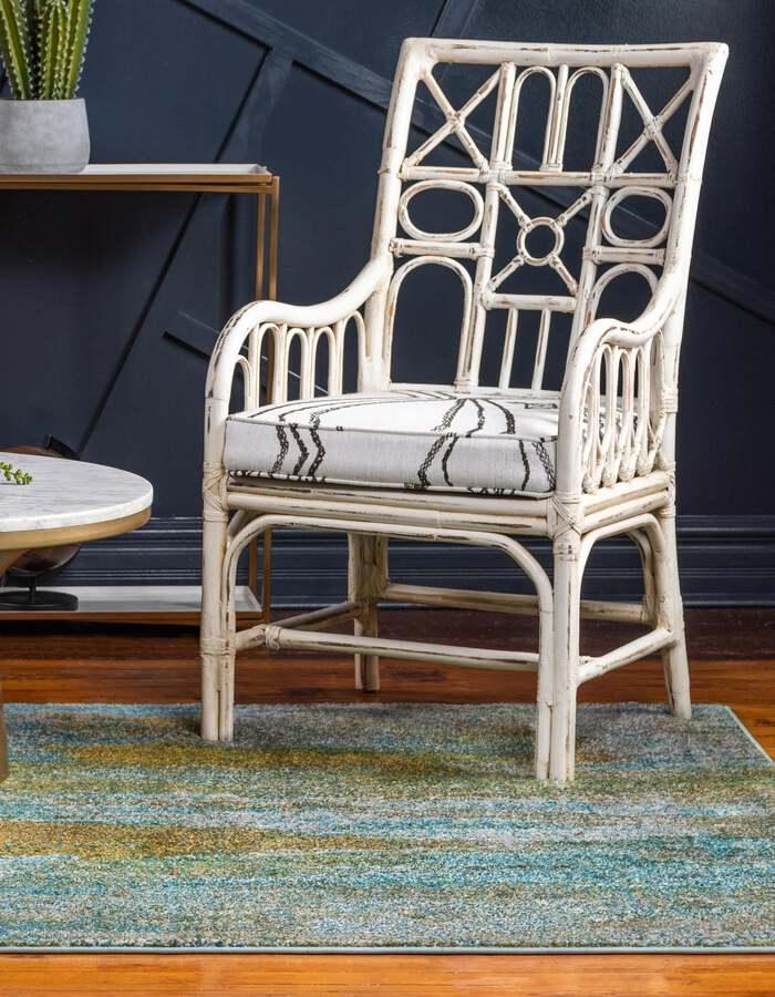 Unique Loom Indoor Rugs - Jardin Modern Palace Rectangular Rug Turquoise