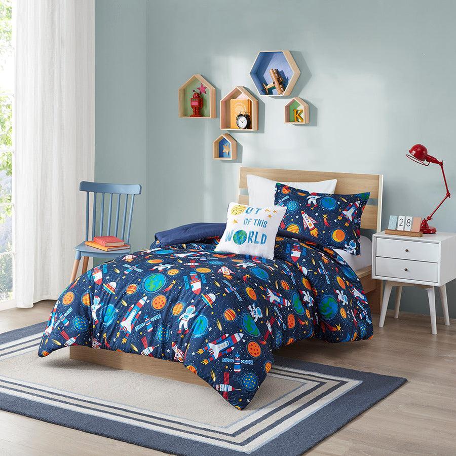 Olliix.com Comforters & Blankets - Jason Casual Outer Space Comforter Set Multi Full/Queen