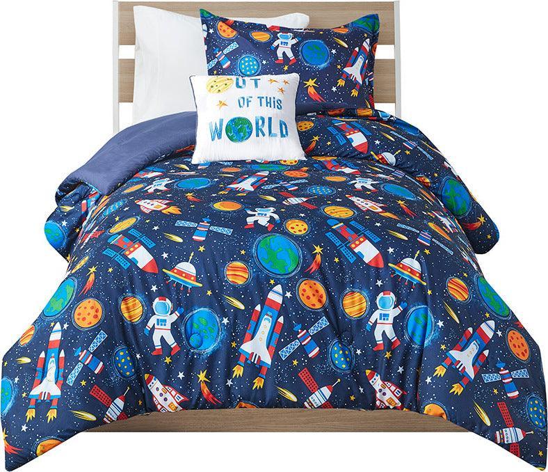 Olliix.com Comforters & Blankets - Jason Casual Outer Space Comforter Set Multi Full/Queen