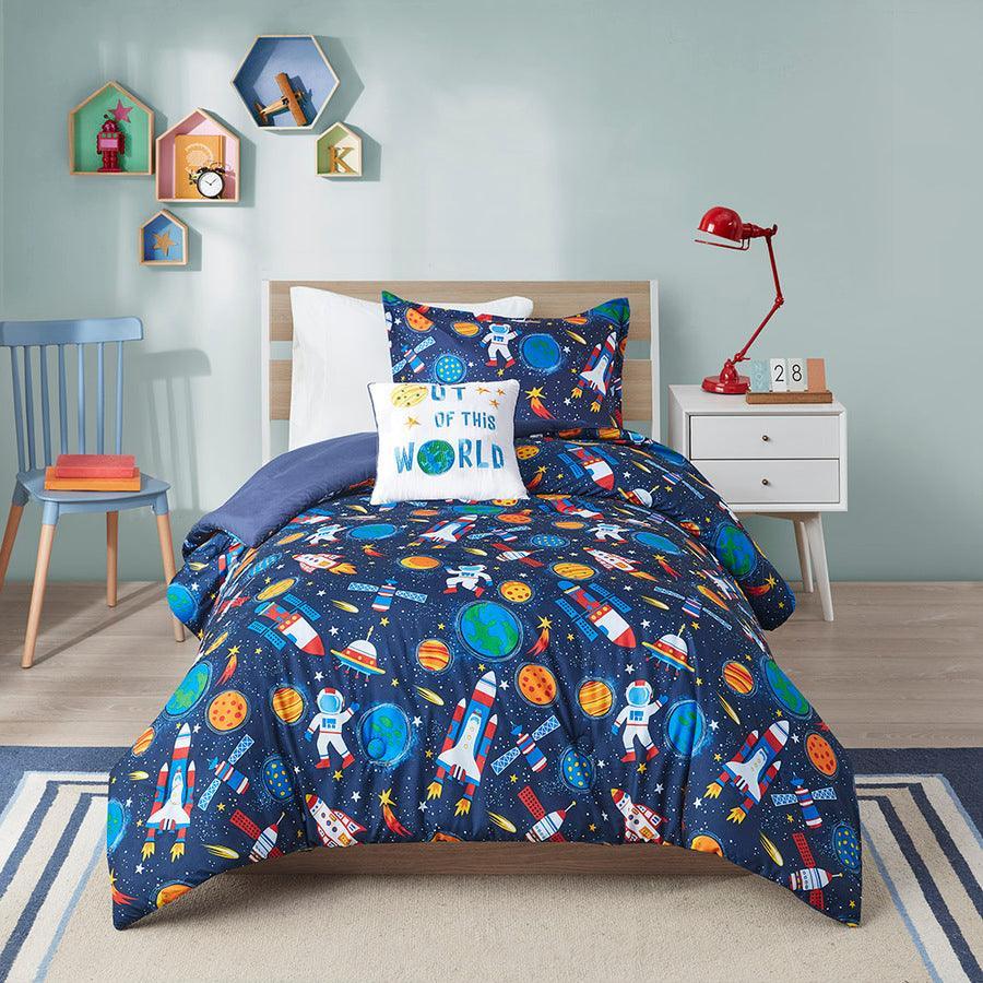 Olliix.com Comforters & Blankets - Jason Casual Outer Space Comforter Set Multi Full/Queen