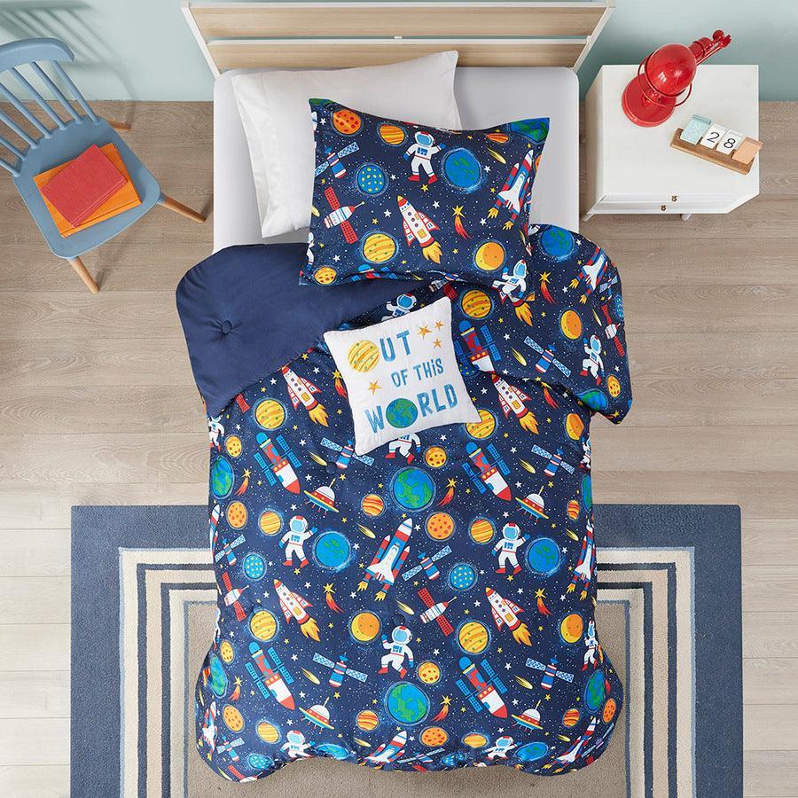 Olliix.com Comforters & Blankets - Jason Casual Outer Space Comforter Set Multi Full/Queen