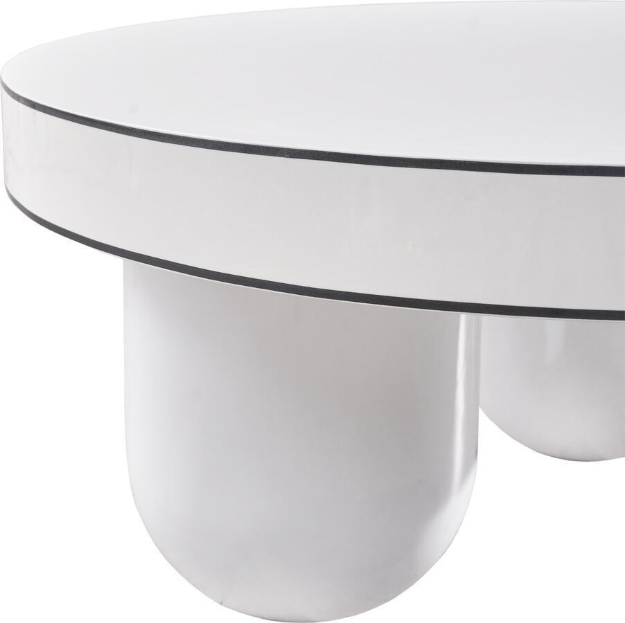 Tov Furniture Coffee Tables - Jasper White Glossy Coffee Table