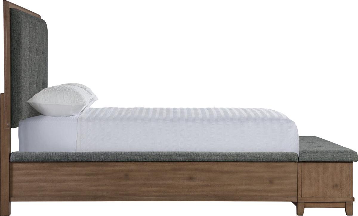 Elements Beds - Jaxon Upholstered Queen Bed in Grey