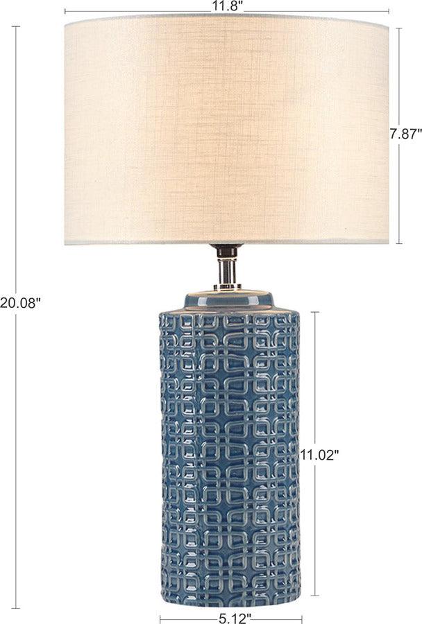 Olliix.com Table Lamps - Jayda Ceramic Table Lamp Navy