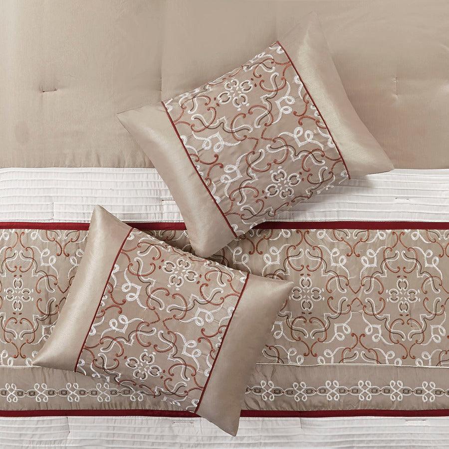 Olliix.com Comforters & Blankets - Jelena 24 Piece Room In A Bag Red King