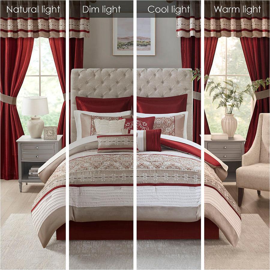 Olliix.com Comforters & Blankets - Jelena 24 Piece Room In A Bag Red King
