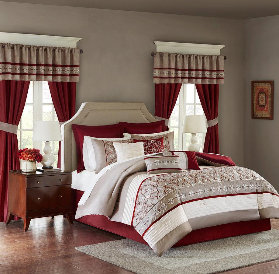 Olliix.com Comforters & Blankets - Jelena 24 Piece Room in a Bag Red