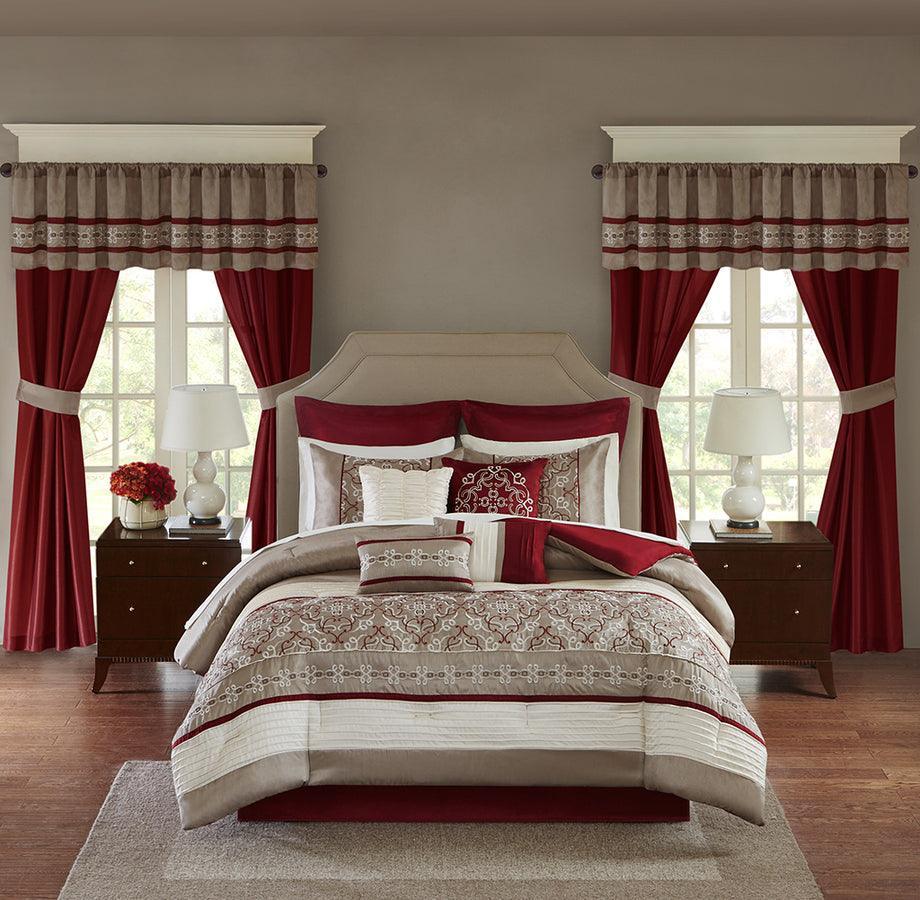 Olliix.com Comforters & Blankets - Jelena 24 Piece Room in a Bag Red
