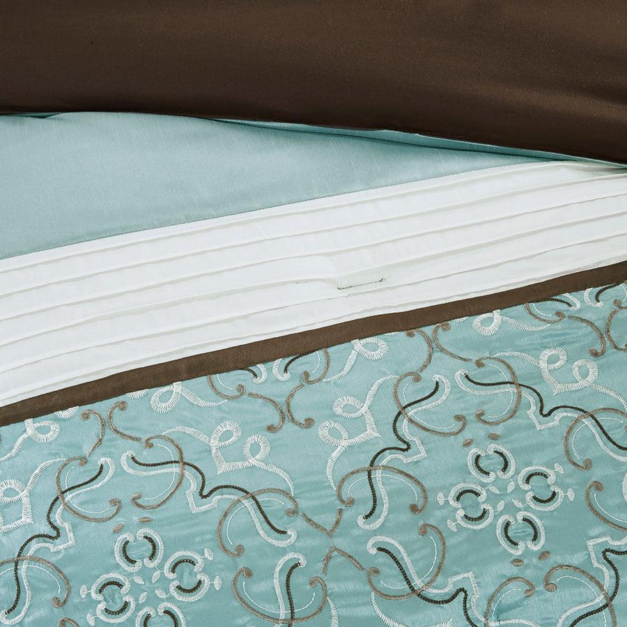 Olliix.com Comforters & Blankets - Jelena King 24 Piece Traditional Room in a Bag Seafoam