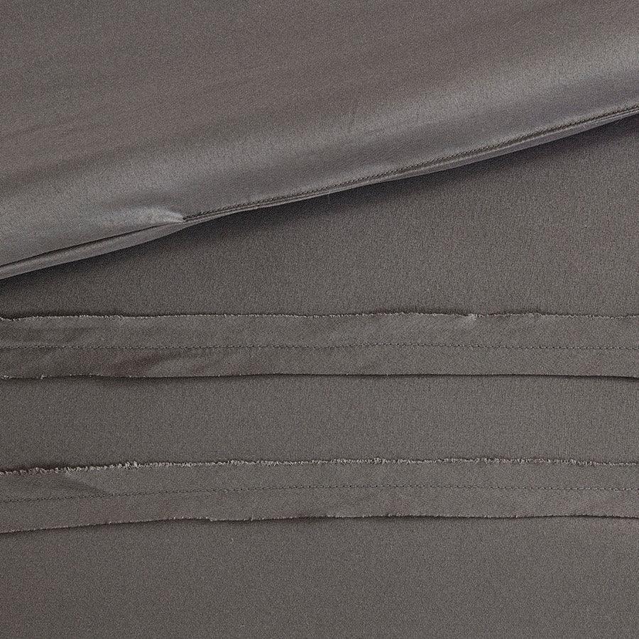 Olliix.com Comforters & Blankets - Jenda Queen 8 Piece Comforter Set Gray