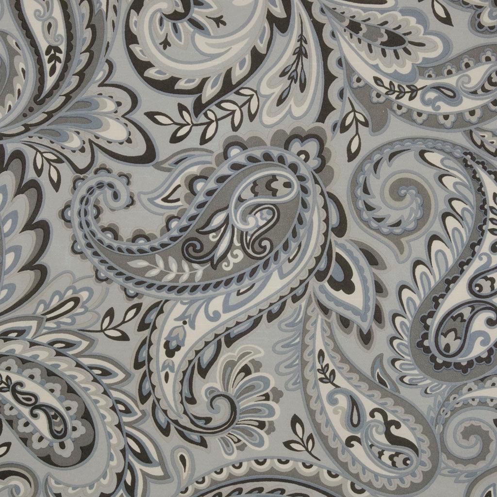 Olliix.com Curtains - Jenelle 84 H Paisley Printed Total Blackout Window Panel Gray