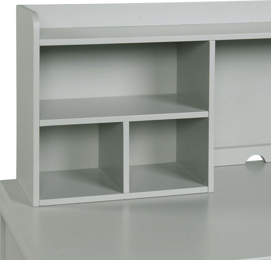 Elements Desks - Jenna Desk with Hutch in Grey