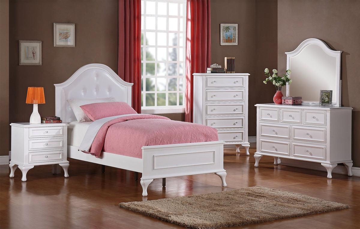 Elements Bedroom Sets - Jenna Full Panel 3PC Bedroom Set White