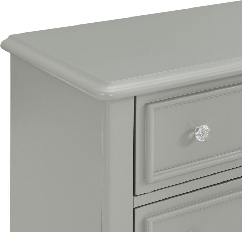 Elements Bedroom Sets - Jenna Twin 5 Piece Bedroom Set in Grey