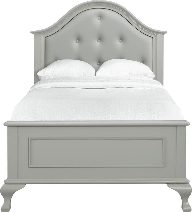 Elements Bedroom Sets - Jenna Twin 5 Piece Bedroom Set in Grey