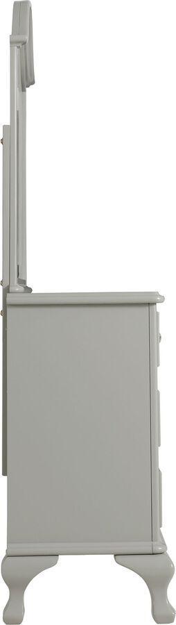 Elements Bedroom Sets - Jenna Twin 5 Piece Bedroom Set in Grey
