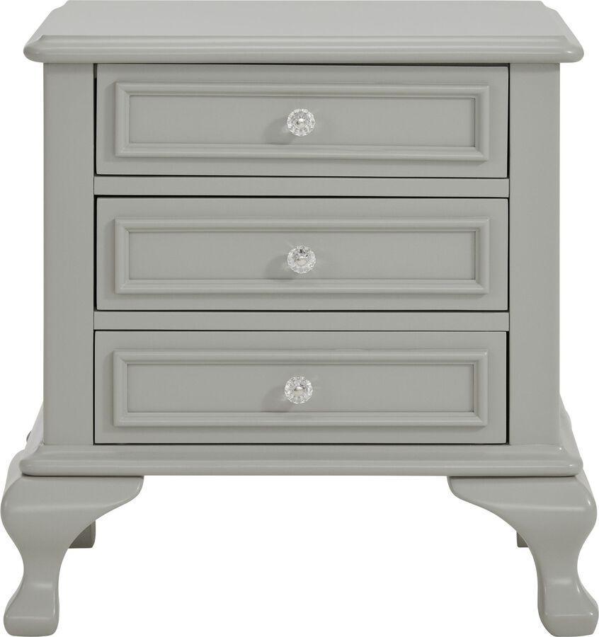 Elements Bedroom Sets - Jenna Twin Panel 4 Piece Bedroom Set in Grey