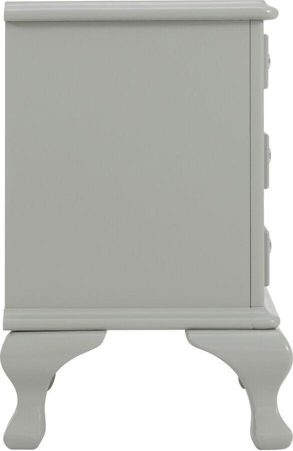 Elements Bedroom Sets - Jenna Twin Panel 4 Piece Bedroom Set in Grey