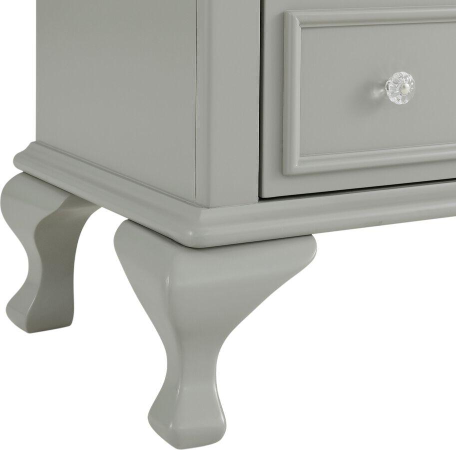 Elements Bedroom Sets - Jenna Twin Panel 4 Piece Bedroom Set in Grey