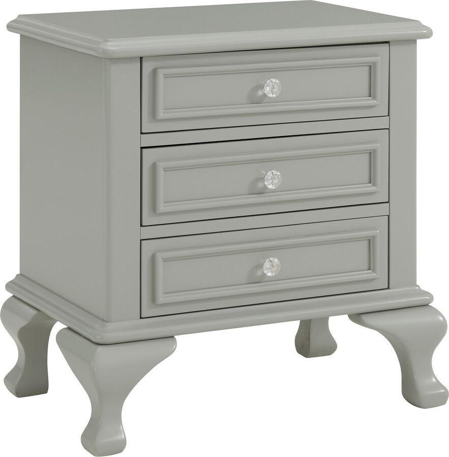 Elements Bedroom Sets - Jenna Twin Panel 4 Piece Bedroom Set in Grey