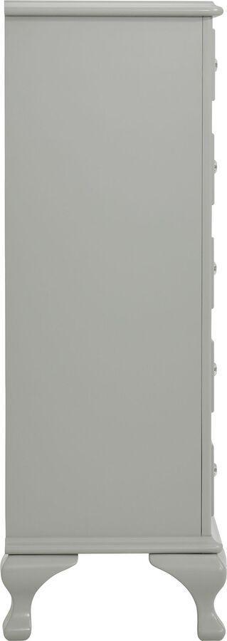 Elements Bedroom Sets - Jenna Twin Panel 5 Piece Bedroom Set in Grey