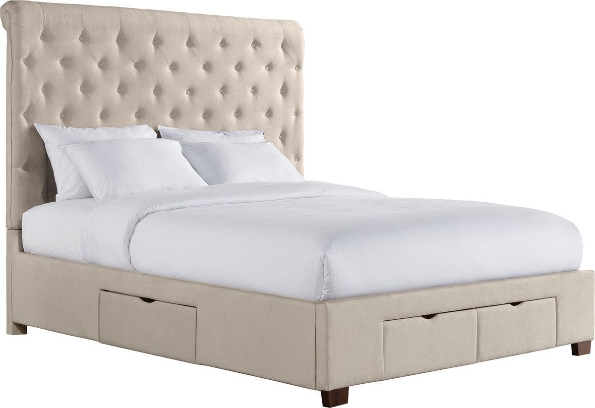 Elements Beds - Jeremiah King Upholstered Storage Bed