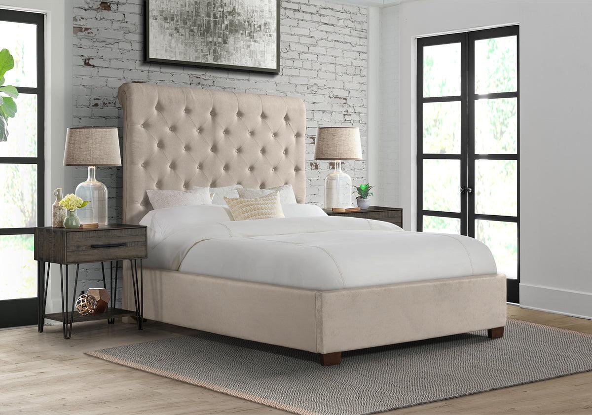 Elements Beds - Jeremiah Queen Upholstered Bed Sand