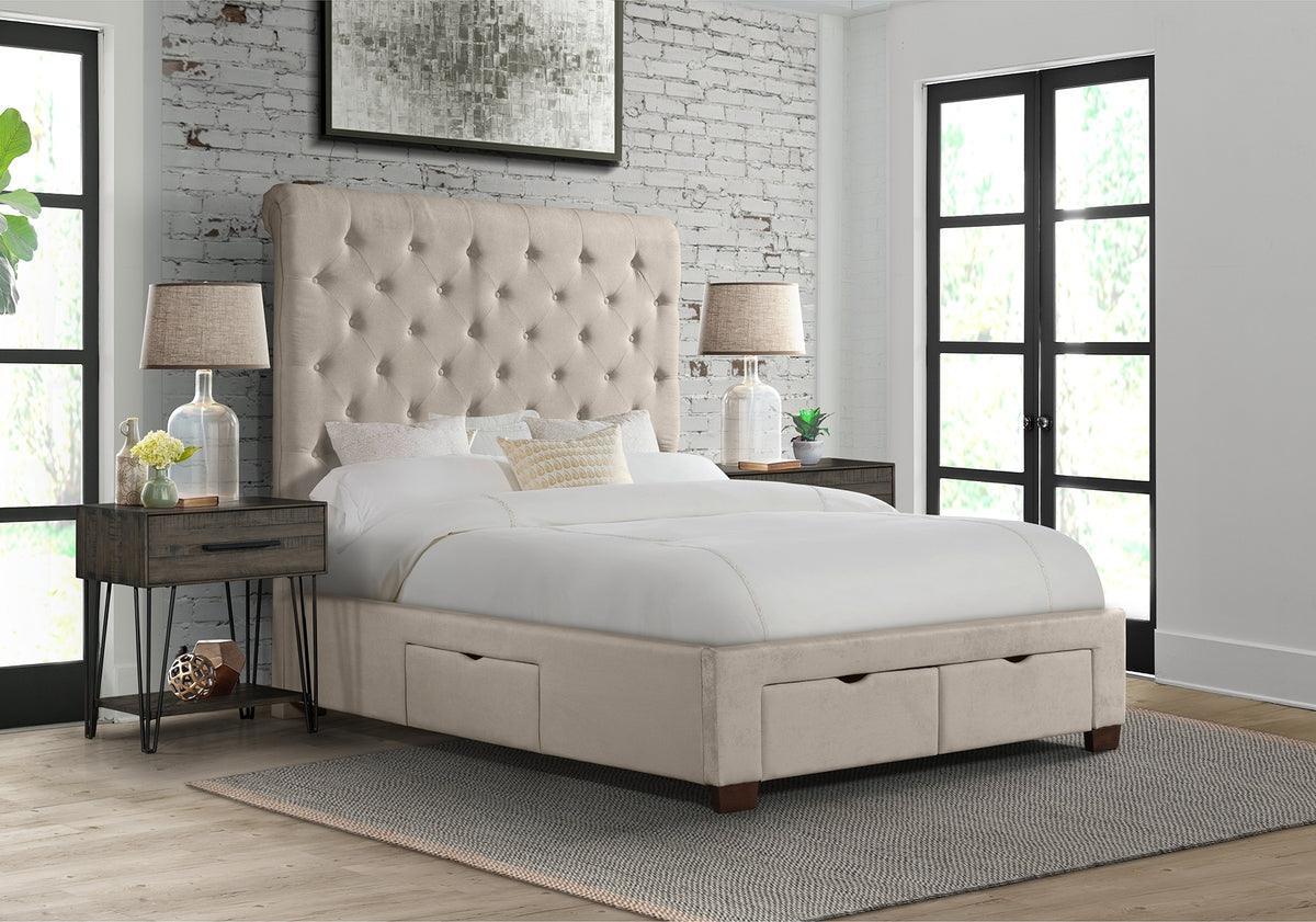Elements Beds - Jeremiah Queen Upholstered Storage Bed