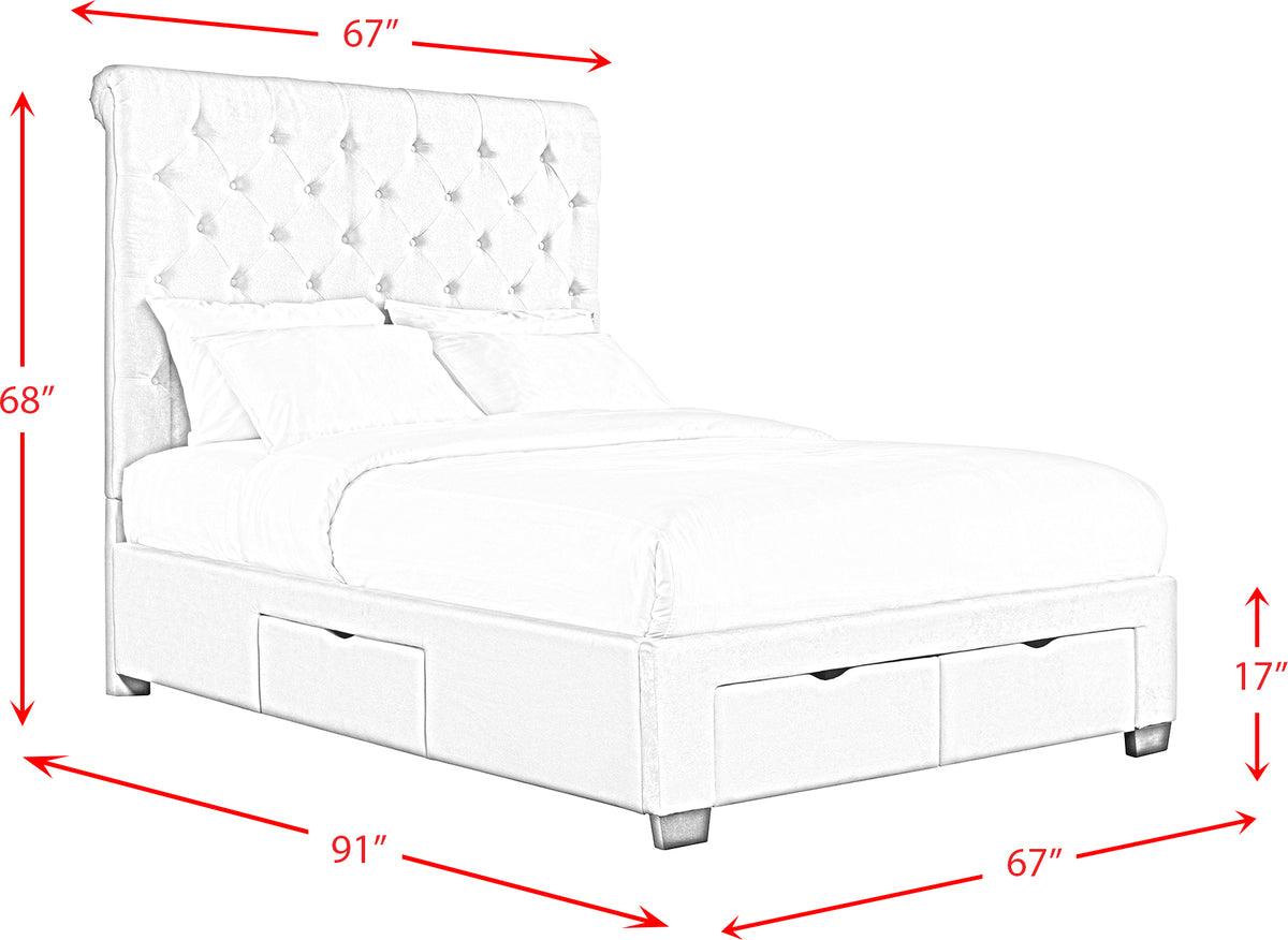 Elements Beds - Jeremiah Queen Upholstered Storage Bed