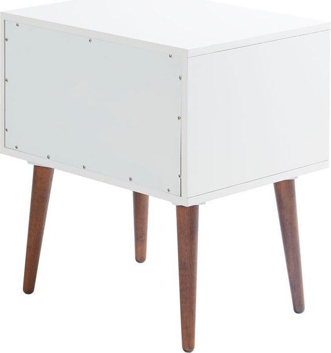 Olliix.com Nightstands & Side Tables - Jeremy Storage Nightstand White & Gray