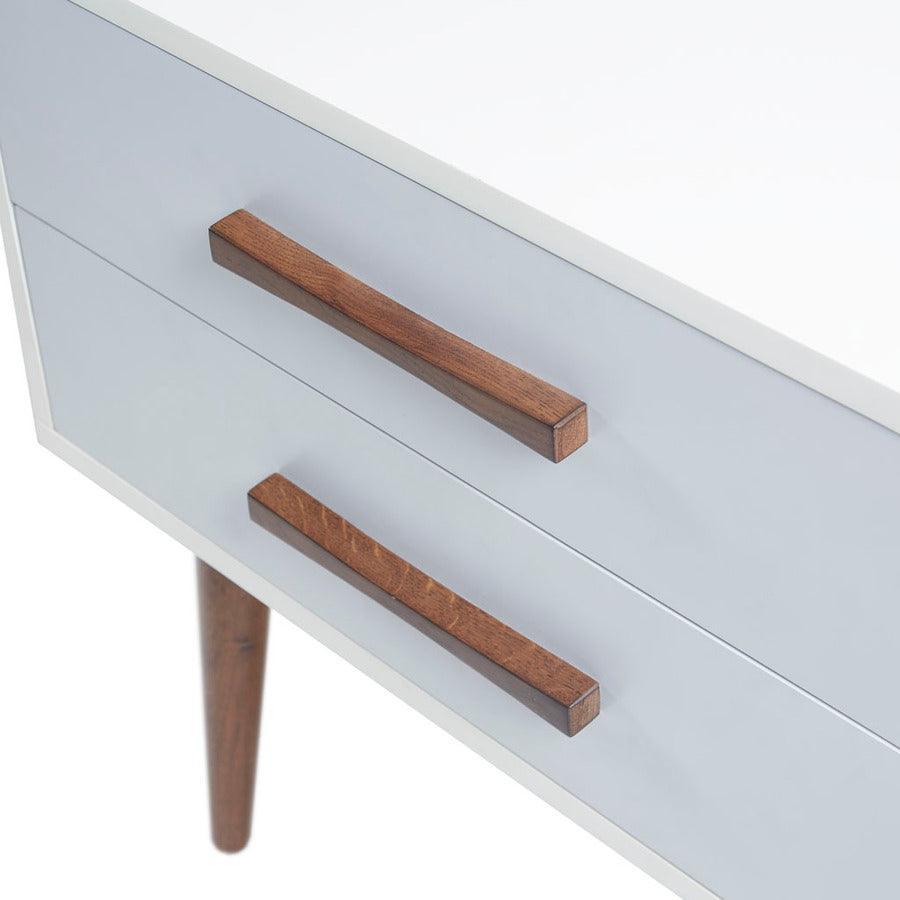 Olliix.com Nightstands & Side Tables - Jeremy Storage Nightstand White & Gray